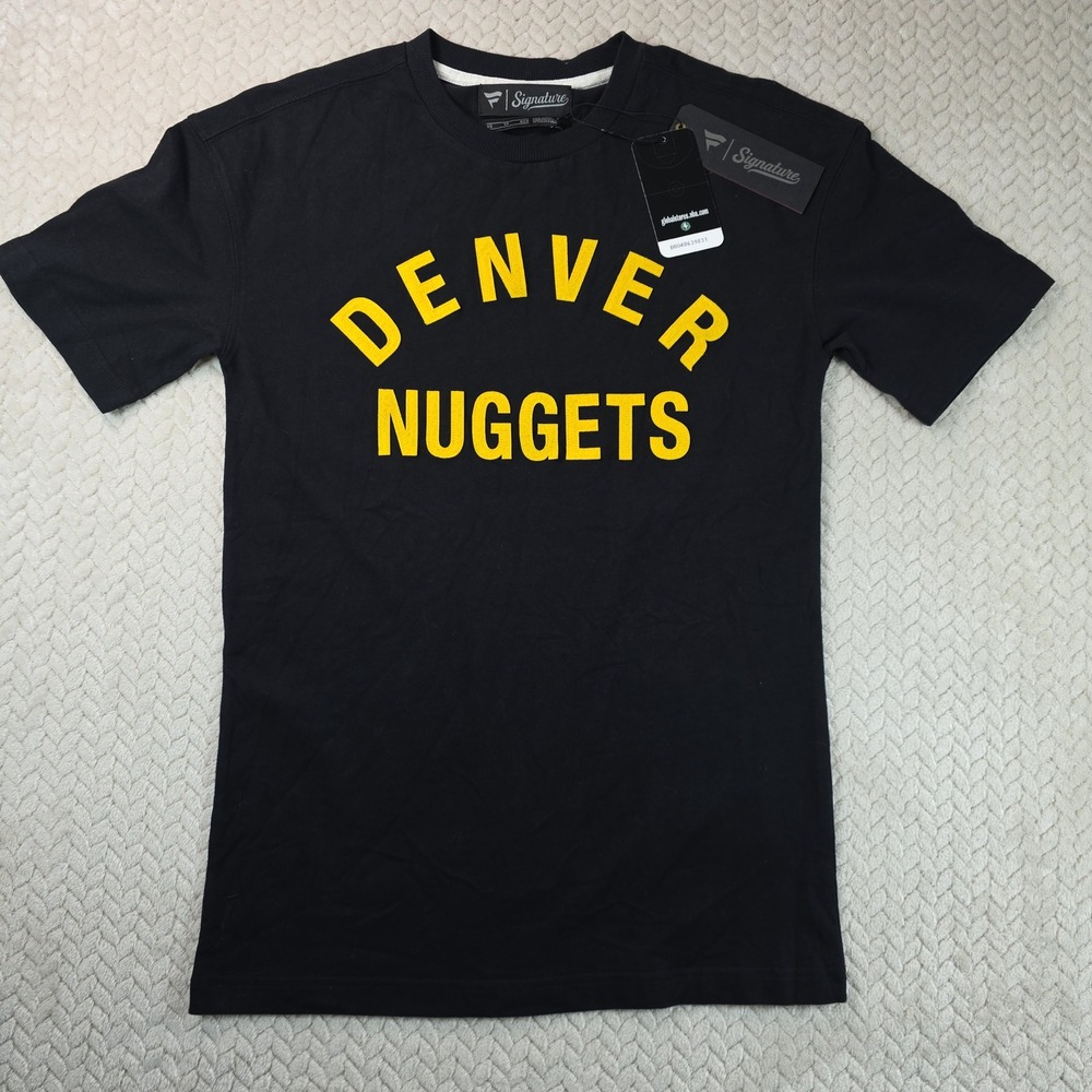 Fanatics Signature Denver Nuggets Stitched Cotton Shirt Black Mens‎ XS New